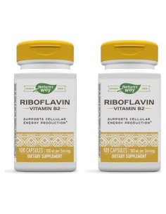 Riboflavina Nature's Way 100mg 100 Cápsulas (Paquete de 2)