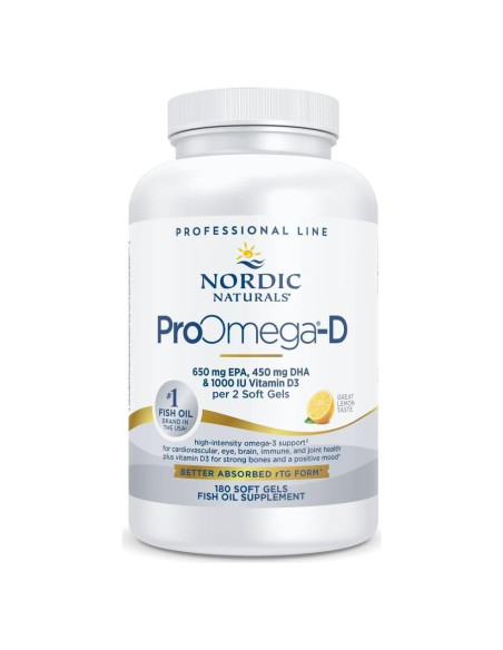 Nordic Naturals ProOmega-D 180 Gelatinas Blandas Limón 1280 mg Omega-3 Nordic Naturals ProOmega-D 180 Gelatinas Blandas Limón 1280 mg Omega-3