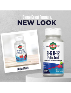 Suplemento Ácido Fólico KAL 60 Micro Tabletas Sabor Baya 2