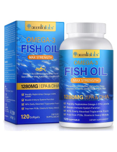 Suplemento Omega 3 Daiasns - 1280mg EPA y DHA - 120 Cápsulas