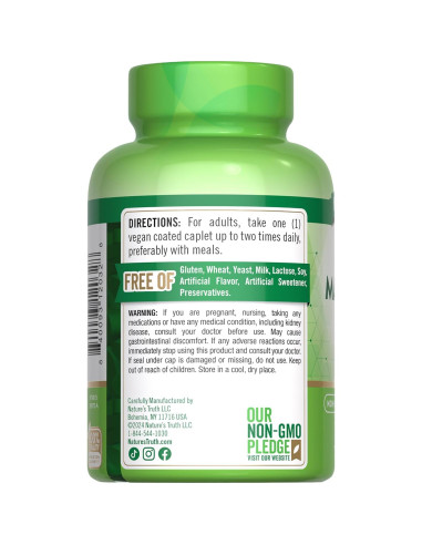 Suplemento de Magnesio La Verdad de la Naturaleza 250 mg 250 Tab