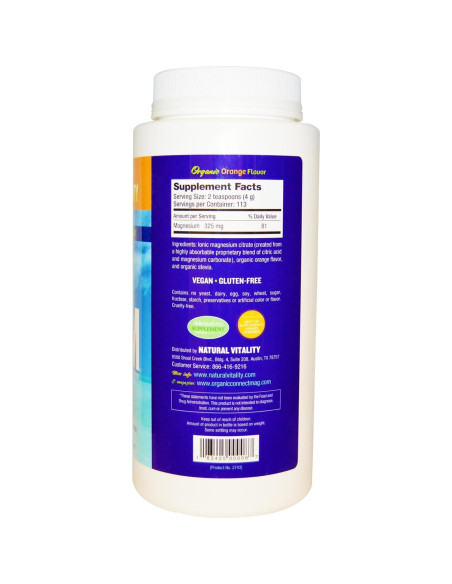 Suplemento Relajante de Magnesio Calma Vital Naranja 453g Suplemento Relajante de Magnesio Calma Vital Naranja 453g