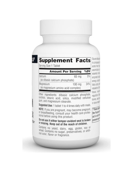 Quelato de Magnesio Source Naturals 100 mg - 100 Tabletas Quelato de Magnesio Source Naturals 100 mg - 100 Tabletas