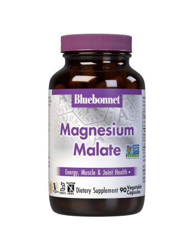 Cápsulas de Malato de Magnesio Bluebonnet 90 Unidades - Vegano