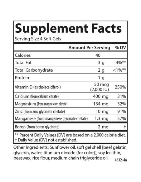 Carlson Nutra-Support Huesos 180 Gelatinas Blandas Calcio Magnesio Vitamina D3 Carlson Nutra-Support Huesos 180 Gelatinas Blandas Calcio Magnesio Vitamina D3