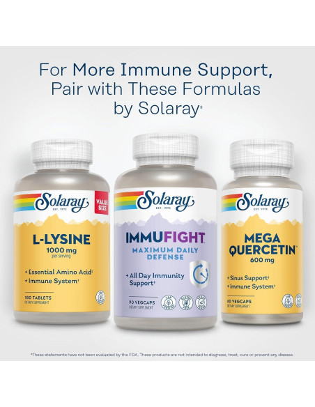Solaray Immufight Defensa Diaria Máxima 90 VegCaps Vitamina C D Zinc Solaray Immufight Defensa Diaria Máxima 90 VegCaps Vitamina C D Zinc