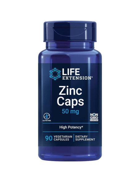 Suplemento Multivitamínico Life Extension + Cápsulas de Zinc 50 mg Suplemento Multivitamínico Life Extension + Cápsulas de Zinc 50 mg