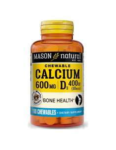 Mason Natural Calcio 600 mg con Vitamina D3 100 Masticables