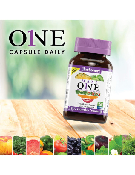 Suplemento Multivitamínico Bluebonnet Maxi One Sin Hierro 90 Cápsulas