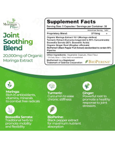 Suplemento Articular True Moringa Plus+ 20,000mg 150 Cápsulas 2