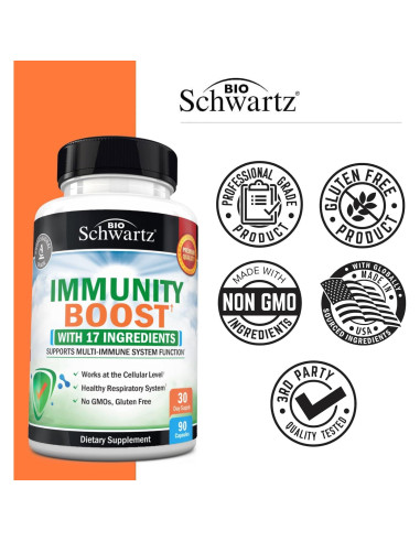 Suplemento Inmunológico BioSchwartz - Vitamina C, Zinc, 90 Cápsulas