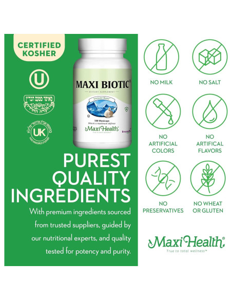 Maxi Health - Maxi Biotic Ajo Kyolic 180 Cápsulas Vegetales Maxi Health - Maxi Biotic Ajo Kyolic 180 Cápsulas Vegetales