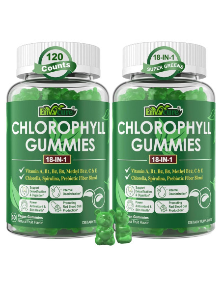 Gomitas de Clorofila EnvyCure 18-en-1 Orgánicas 200mg Gomitas de Clorofila EnvyCure 18-en-1 Orgánicas 200mg