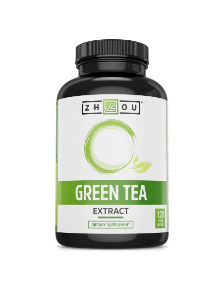 Suplemento de Té Verde Zhou Nutrition 500mg - 120 Cápsulas Veganas Suplemento de Té Verde Zhou Nutrition 500mg - 120 Cápsulas Veganas