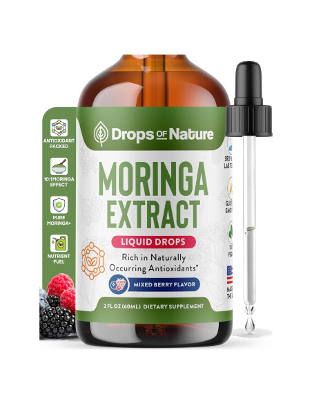 Suplemento Líquido de Moringa Gotas de Naturaleza 60 mL Vegano Suplemento Líquido de Moringa Gotas de Naturaleza 60 mL Vegano