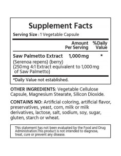 Cápsulas Vegetales Palma Enana 1000 mg ML Naturals 180 Unidades 2