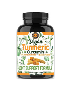 Cápsulas de Cúrcuma Vegana Angry Supplements 60 Unidades
