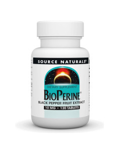 Source Naturals BioPerine 10 mg - Extracto de Pimienta Negra 120 Tabletas