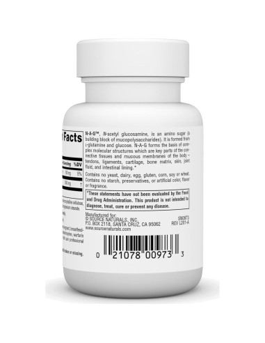 N-Acetil Glucosamina Source Naturals 250 mg 60 Tabletas