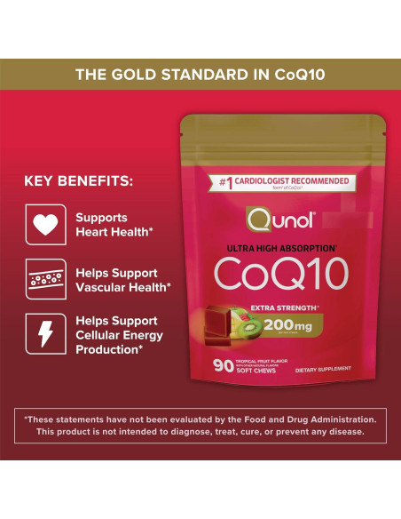 Suplemento CoQ10 200mg Qunol Caramelos Blandos 90 Unidades Suplemento CoQ10 200mg Qunol Caramelos Blandos 90 Unidades