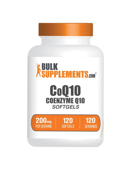 Suplemento CoQ10 200mg BulkSupplements - 120 Softgels Suplemento CoQ10 200mg BulkSupplements - 120 Softgels