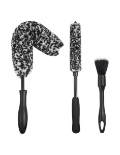 Kit de Cepillos Limpiadores de Ruedas NIKCOSMK WCB-3 Negro