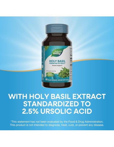 Extracto de Albahaca Sagrada Nature's Way 450 mg 60 Cápsulas Veganas