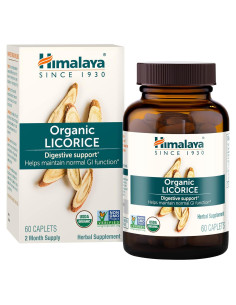 Suplemento Digestivo Herbal Himalaya Regaliz Orgánico 60 Tabletas
