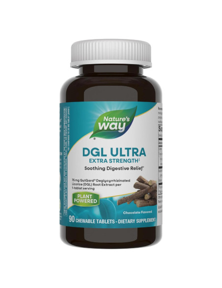 DGL Ultra Nature's Way - Alivio Digestivo Vegano - 90 Tabletas DGL Ultra Nature's Way - Alivio Digestivo Vegano - 90 Tabletas