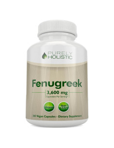 Cápsulas de Fenogreco Purely Holistic 3600mg - 365 Veganas