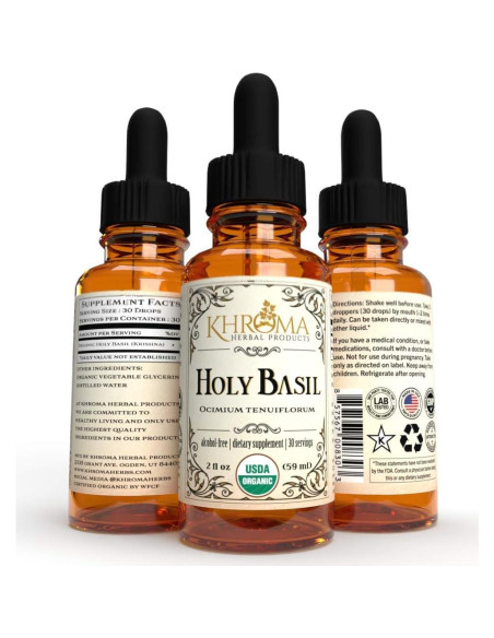 Albahaca Sagrada Orgánica Khroma - 60 ml Suplemento Líquido Albahaca Sagrada Orgánica Khroma - 60 ml Suplemento Líquido