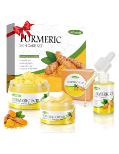 Set de Cuidado de Piel de Cúrcuma Lucoss Beauty 4 en 1