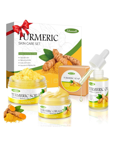 Set de Cuidado de Piel de Cúrcuma Lucoss Beauty 4 en 1 Set de Cuidado de Piel de Cúrcuma Lucoss Beauty 4 en 1