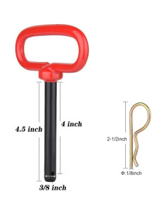 Pasador de Enganche de Remolque Comonc 3/8" Rojo - 2 Pcs 2