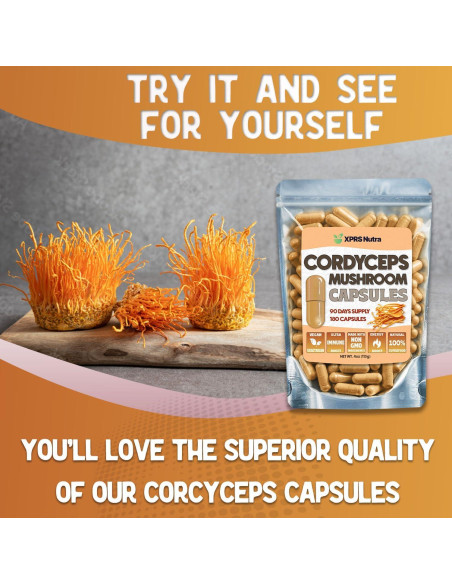 Cápsulas de Hongo Cordyceps XPRS Nutra - 180 Unidades Cápsulas de Hongo Cordyceps XPRS Nutra - 180 Unidades