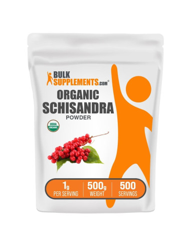 Polvo de Schisandra Orgánico BulkSupplements 500g - Sin Gluten