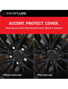 Cubiertas de Tuerca de Llantas ColorLugs Vinilo Negro 21-23 mm 25 Pzas 2