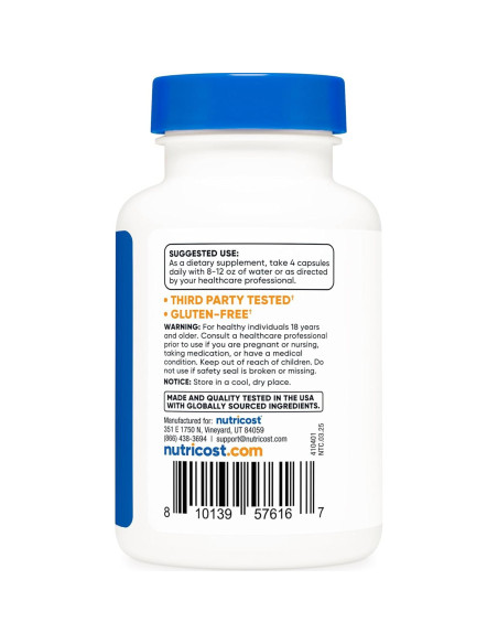 Suplemento de Guggul Nutricost 3750 mg 120 Cápsulas Veganas Suplemento de Guggul Nutricost 3750 mg 120 Cápsulas Veganas