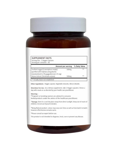 Cápsulas de Guggul Herbal Hills 1000mg 120 Unidades