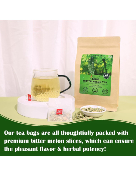 Té de Melón Amargo FullChea 40 Bolsitas 2g - Natural Sin Cafeína Té de Melón Amargo FullChea 40 Bolsitas 2g - Natural Sin Cafeína