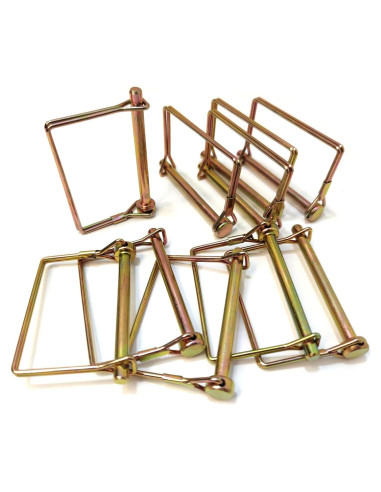 10 Pasadores de Bloqueo ZOROLE 1/4" Galvanizados para Remolque