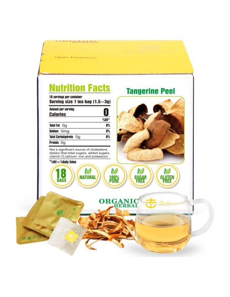Té de Cáscara de Mandarina Soilmount - 18 Bolsitas 50g Té de Cáscara de Mandarina Soilmount - 18 Bolsitas 50g