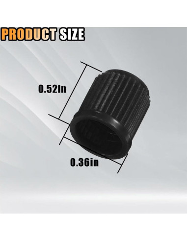 20 Tapones de Válvula de Neumático KITUREK - Universales Negros