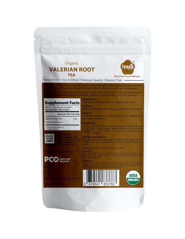 Té de raíz de valeriana orgánica Iyasa Holistics 226.8g