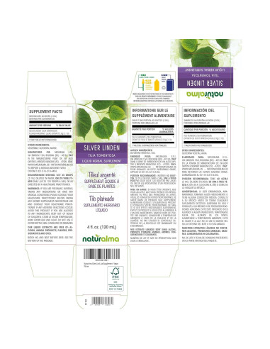 Tinte de Tilo Plateado Naturalma 118.29 ml - Suplemento Herbal