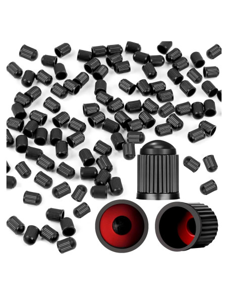 100 Tapones de Válvula de Neumático Guirnd con Anillo de Goma 100 Tapones de Válvula de Neumático Guirnd con Anillo de Goma
