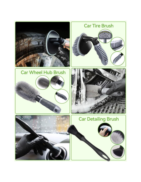 Kit de Lavado de Autos UTOS 8 Piezas con Cepillo 157 cm Kit de Lavado de Autos UTOS 8 Piezas con Cepillo 157 cm