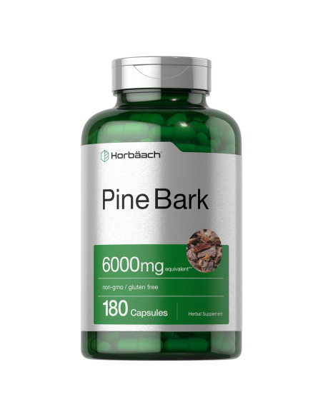 Extracto de Corteza de Pino Horbach 6000 mg 180 Cápsulas Antioxidantes Extracto de Corteza de Pino Horbach 6000 mg 180 Cápsulas Antioxidantes