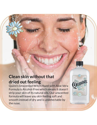 Hamamelis Libre de Alcohol Quinn's con Aloe Vera 473ml Sin Fragancia