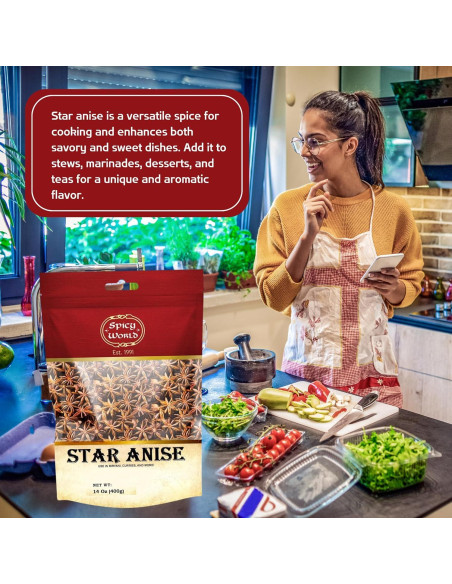 Anís Estrellado 396g Spicy World | Vainas Enteras Premium Anís Estrellado 396g Spicy World | Vainas Enteras Premium